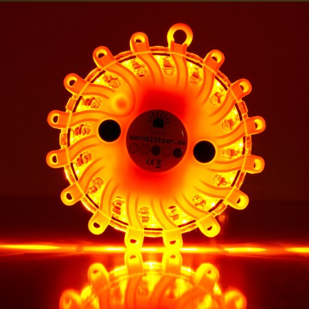 Warnblitzleuchte FLARE, orange, gelbe LED's Akkuversion, inkl. 1 x  Li-Ion-Akku : : Baumarkt