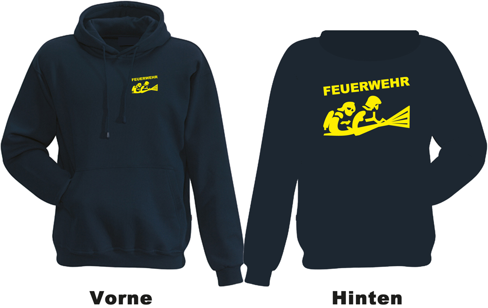 Kapuzen-Sweatshirt Kapuzen-Pullover Hoodie bedruckt mit SECURITY vorne+hinten