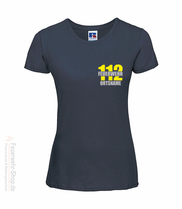 Feuerwehr Premium Damen T-Shirt Firefighter II mit Ortsname