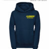 Kinderfeuerwehr Premium Kapuzen-Sweatshirt mit Name im Logo und Ortsname