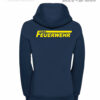 Kinderfeuerwehr Premium Kapuzen-Sweatshirt mit Name im Logo