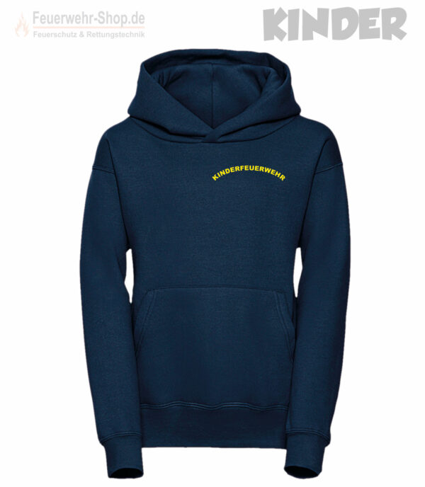 Kinderfeuerwehr Premium Kapuzen-Sweatshirt Rundlogo