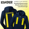 Kinderfeuerwehr Premium Kapuzenjacke im Einsatzlook gelb