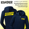 Freiwillige Kinderfeuerwehr Premium Kapuzenjacke Logo mit Ortsname