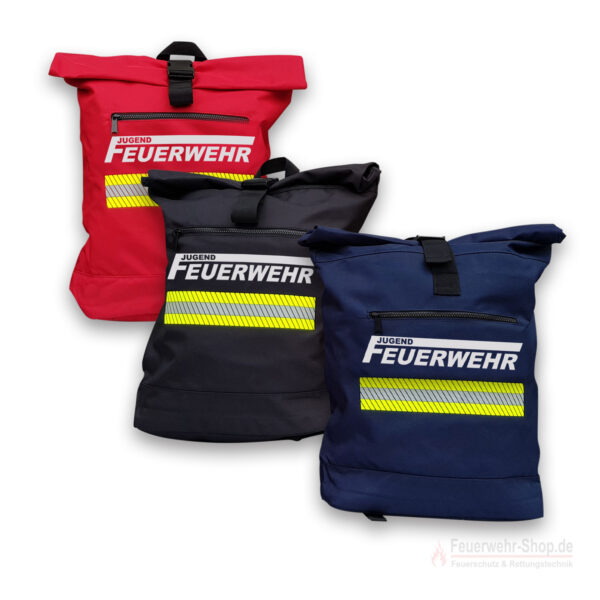 Rucksack Rolltop Jugendfeuerwehr-Design 112