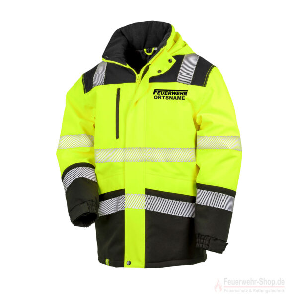 Warnschutz Regenjacke Feuerwehr gelb